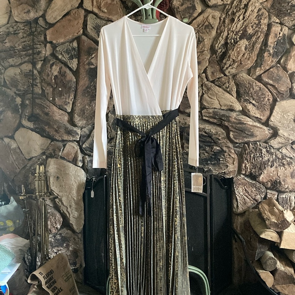 LuLaRoe, pleated, wrap dress